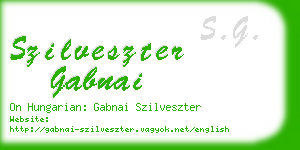 szilveszter gabnai business card